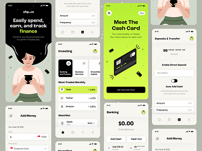 Fintech App UI add money amount app card clean design financial app fintech illustration ios app minimal mobile money ofspace payment professional receive send transaction transfer