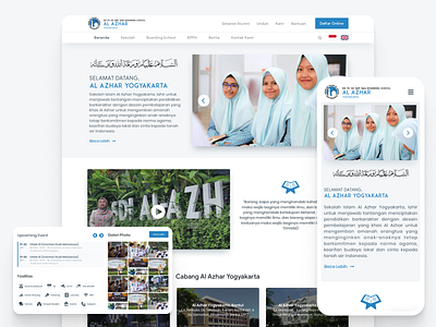 Website Al-Azhar Yogyakarta branding company profile design education school ui ux