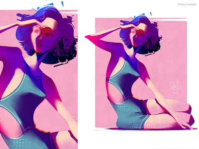 A quick study exploration character design editorial illustration freelance illustrator girl illustration illustrator procreate samji illustrator