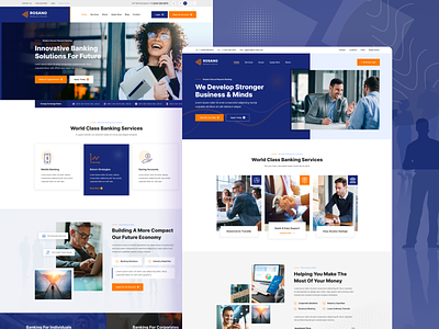 Rosano - Banking and Finance Web Design account banking branding broker business cash advance clean consulting creative credit current account design finance financial forex insurance logo saving account ui ux