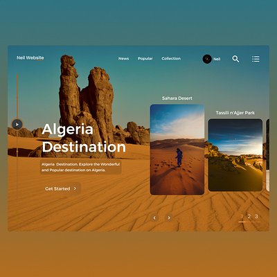Algeria Web Design algeria app appdesign branding desert design illustration logo national park park sahara ui uidesign uiux ux uxdesign uxui web design website website design