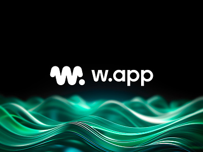 w.app logo concept pt.1 app branding chat code communication dot generating icon letter link generator links logo qr smart social w.wavy wave web3 whatsapp ww
