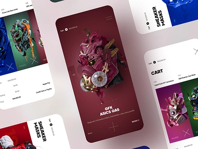 Masks Store Mobile App app cart design e commerce face ios mask masks mobile shop store ui ux