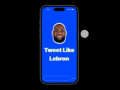 Tweet like Lebron generator animation basketball chat design prototype ui ux