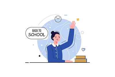 School 2d animation courses education elearning flat homework illustration knowledge learning man motion onlinelearning school studentlife studying teaching woman