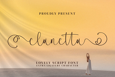 Clanetta - Lovely Script Font card