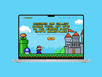 PixelBit landing page marketplace nft ui ui design ux design web web design