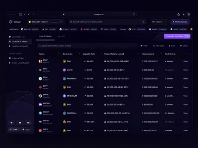 💵 Token Launchpad Protocol blockchain cryptocurrency cryptodex defi dex ico launchpad platform token ui crypto ui design ux crypto web