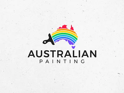 Australian Painting Logo australian branding australian craftmanship logo australian painting logo branding craftsmanship design home improvement logo icon identity illustration logo logodesign minimal logo paint brush logo painting logo painting service logo print vector