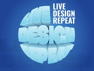 Font ilustration. Live-design-repeat. branding design graphic design ilustration vector