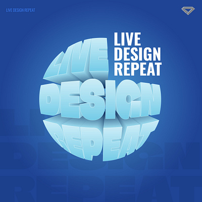 Font ilustration. Live-design-repeat. branding design graphic design ilustration vector