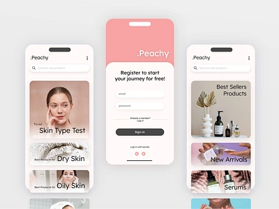 Skincare App Concept app app design concept graphic design skincare ui ui design ux web design