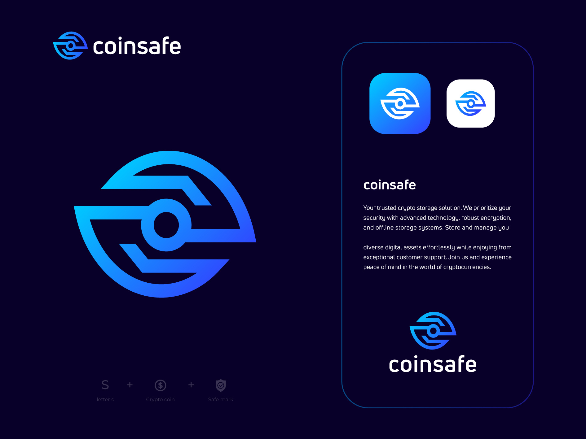 logos, crypto logo, coin, safe, logotype, tech by Md Rakib || Logo Design  on Dribbble