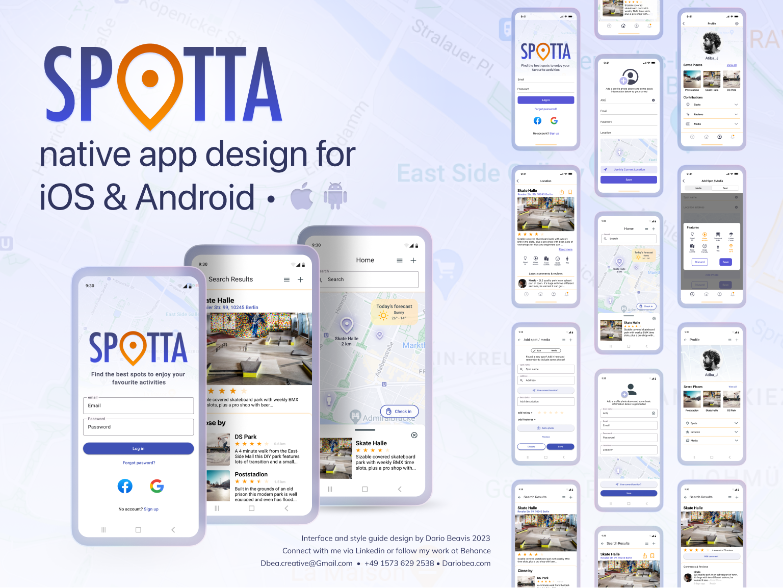 Spotta - Native app designs (case study) branding case study design experience figma graphic design interface ui user user interface ux