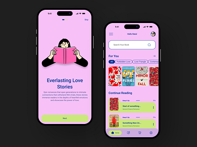 E Book Mobile App adult app best book design e book e book app ios library minimal modern popular ratul ui reading romantic books store top trending ui ux