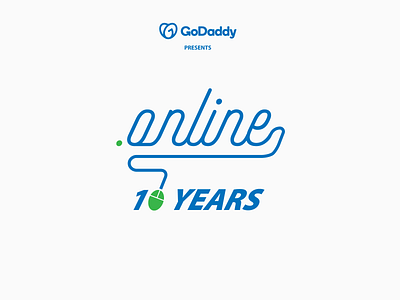 .online .online 10 years branding cable contest domain godaddy logo minimal playoff simple