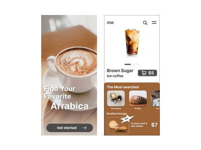 Order coffee in table 3d animation app branding coffee coffeeshop graphic design ui ux