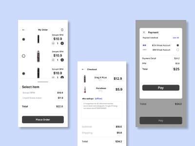 vapping order 18 3d animation app branding cart graphic design logo payout smoking ui ux vapping