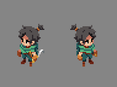 Thief Druid character sprite by Rudy Flores on Dribbble