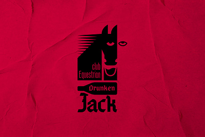Drunken Horse bar logo alcohol animal bar bottle design emblem geometry graphic design horse illustration logo logotype mascot pub