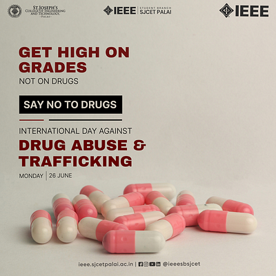 International day against drug abuse graphic design ui