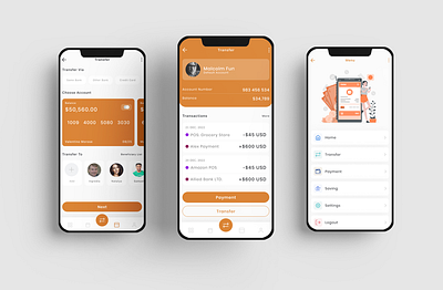 Money Transfer Application application banking design figma payment ui ux