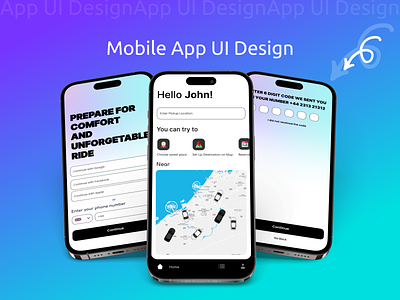 Mobile App UX/UI for Safe Rides When You're Drunk branding clean design header illustration logo sketch ui uiux uxdesign