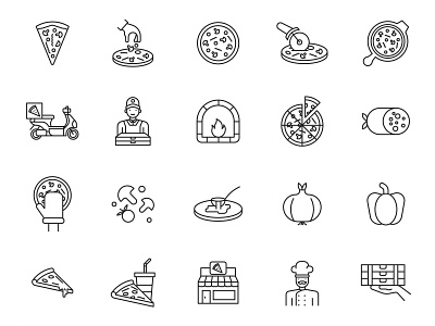 20 Line Pizza Icons download free download free icons freebie graphic design graphicpear icon icon design icon set icons download pizza pizza icon pizza vector vector icon