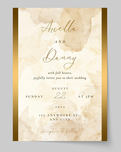 Wedding invite invitation design