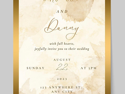 Wedding invite invitation design