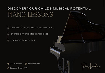 Piano lessons ad