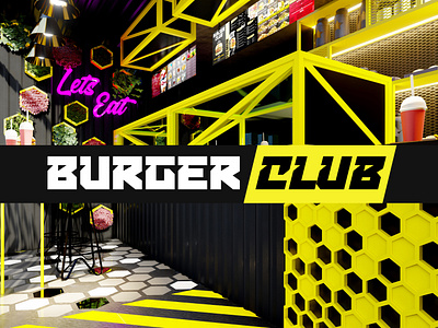 Burger Club Cafe Takeaway interior design and visualisation 3d design 3d visualisation 3d visualization aart space architecture cafe cafe design detail design engineering concept graphic design industrial design interior design lumion photoshop retail shop design sketchup space design takeaway takeaway design