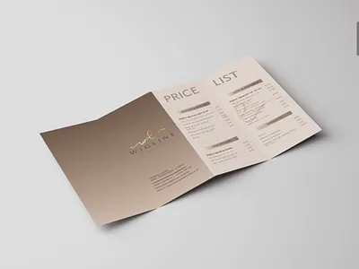 Price list graphic design