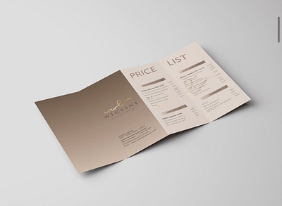 Price list graphic design