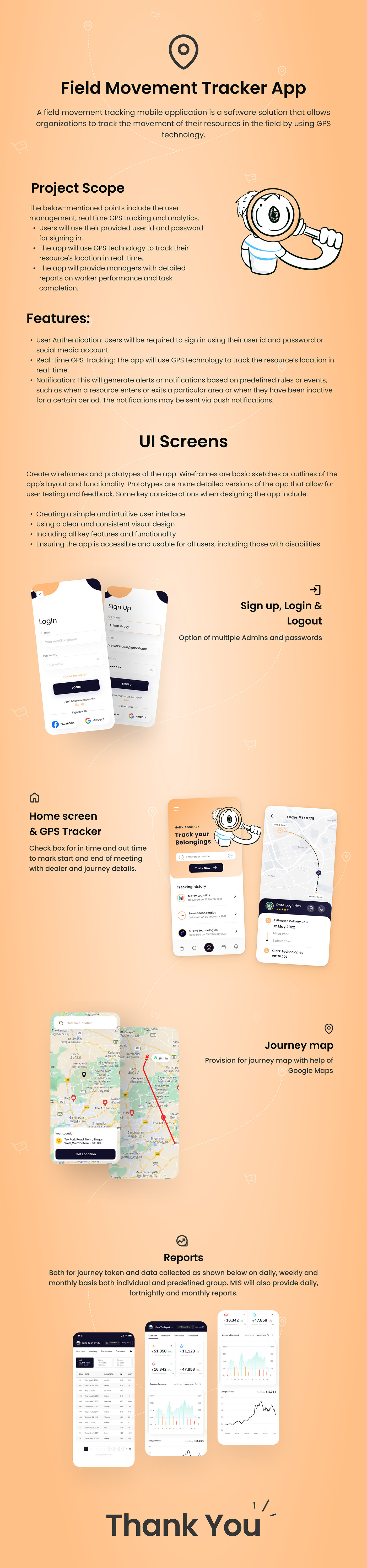 Field Movement Tracker App b2b branding design field gps location mobile app tracking ui uiux ux uxdesign