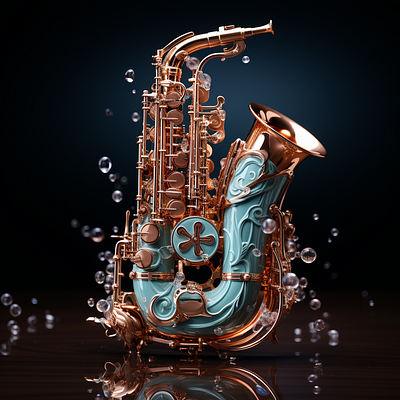 Music and water ai images concept art graphic design illustration