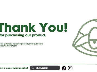 THANK YOU Card for @hikura.id artem studios branding branding designs company design design template graphic design hikura illustration logo personal branding card thank you card