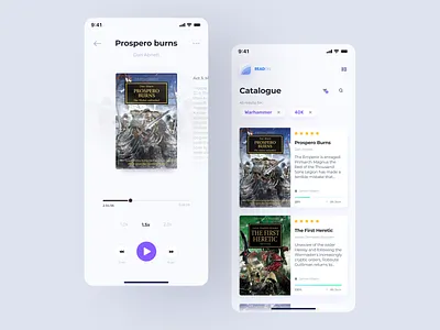 📖 Reader&Audiobook / Case study app design audiobooks clean design mobile app reader app ui