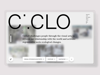 Ci.CLO website - Homepage animation blur branding experimental gallery graphic homepage interface minimalism photography slideshow transition typography ui web