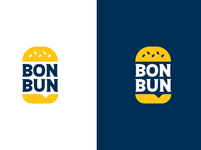 Bon Bun - Burgers Logo #2 abstract brand identity burger burger logo burgers logo logo design modern