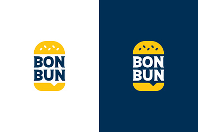 Bon Bun - Burgers Logo #2 abstract brand identity burger burger logo burgers logo logo design modern