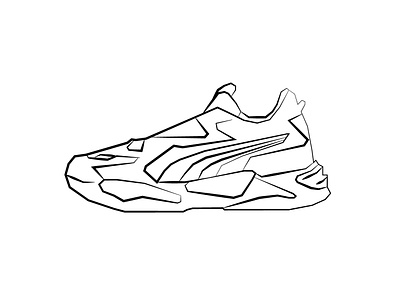 RS-Z-Molded Sneakers Wireframe branding concept design illustration logo mockup running shoes sneakers sports wireframe