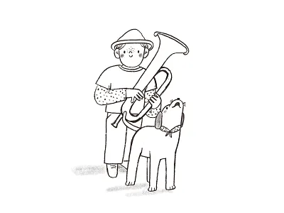 The band cartoon character childish cute fun illustration kids music musician sketch the band