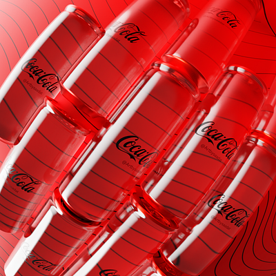 What if Coca-Cola cans were transparent? 3d animation branding graphic design motion graphics