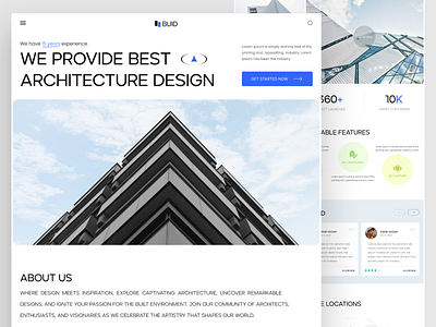 Architecture Website UI appartment arch design architect architecture architecture design building construction exterior figma interior design landing page design minimal modern house real estate ui ux web design web ui