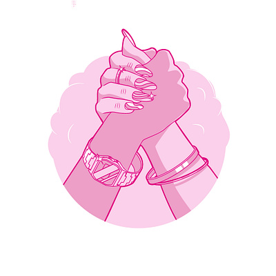 Gel Nail illustration 2 gel nails illustration manicure pink