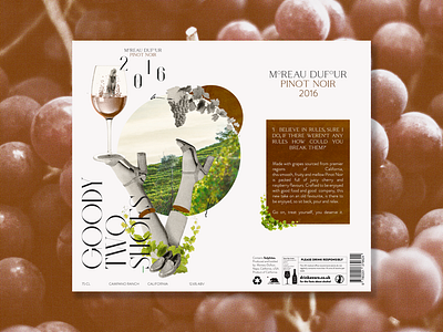 GOODY TWO SHOES | Wine Label alcohol alcohol packaging beer brand design brand designer branding collage design graphic design graphic designer illustration label packaging designer product design visual identity wine wine label winery