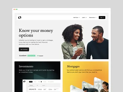 Marketing Website - Homepage cards clean concept design finance fintech homepage landing layout marketing minimal web design website