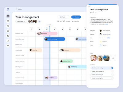 Task management dashboard admin colobaration dashboard design desktop gant interface layout management navigation produktivity sidebar table task tasks team ui ux