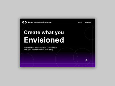 Landing page - Rather Unusual Design Studio typography ui ux